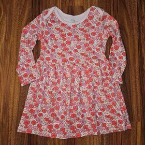 5 For $25 Amazon Essentials Pink Floral Long Sleeve Cotton Dress Baby Size 24M